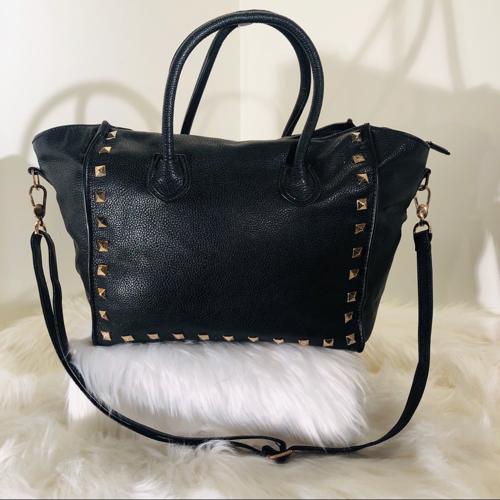 Neiman Marcus Black Tote with gold accent;